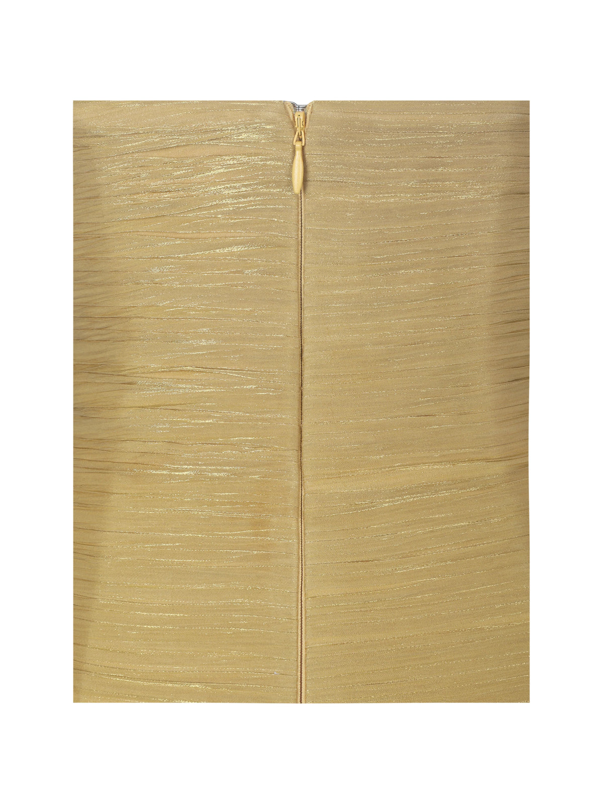 Xavia Gold Crystal Organza Plunging Halter Mini Dress