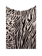 Waylynn Nude Black Animal Print Burnout Velvet Detail Mesh Backless Maxi Dress