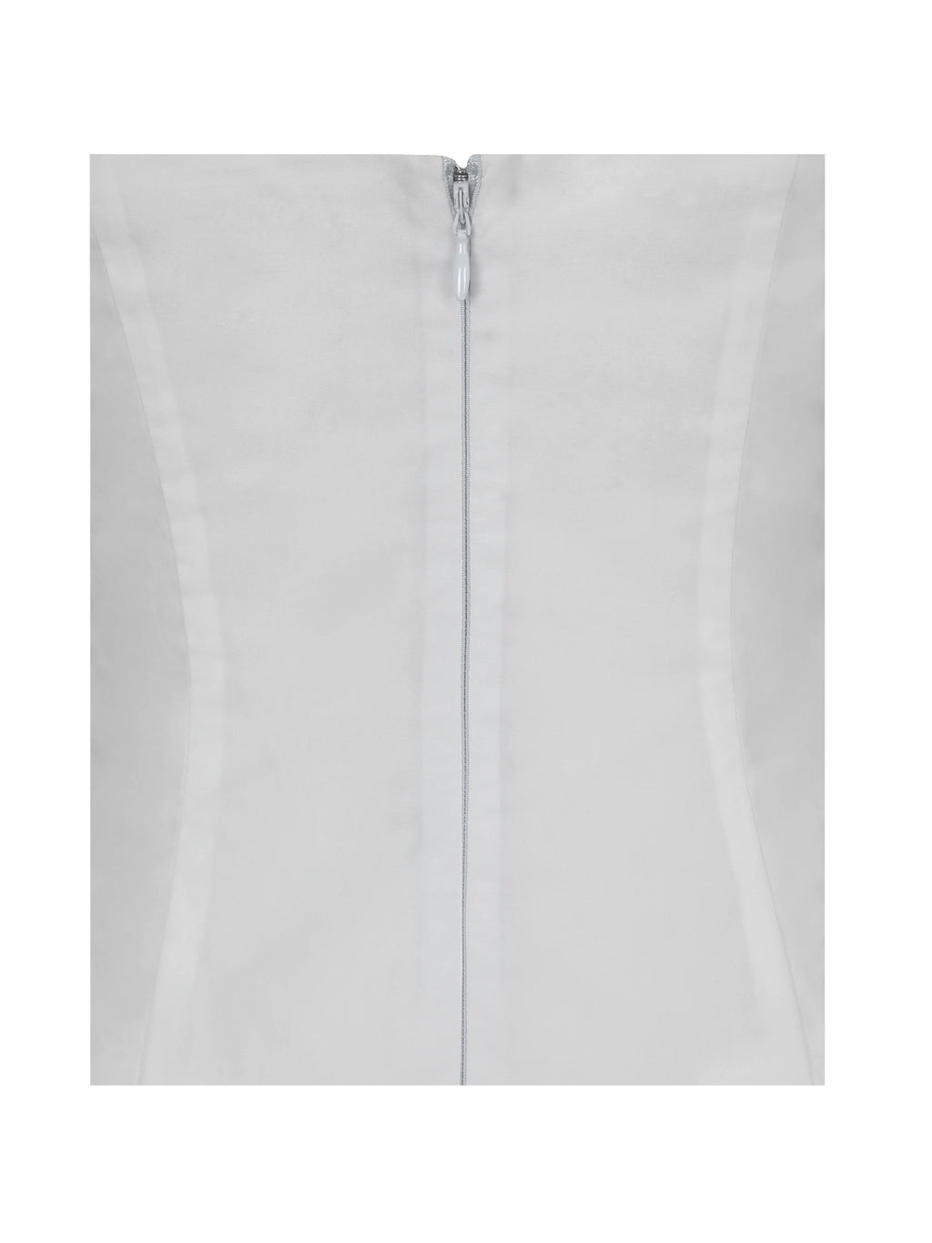 Jordyn White Cotton Poplin Keyhole Halter Mini Dress