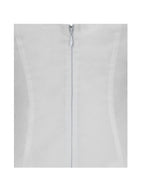 Jordyn White Cotton Poplin Keyhole Halter Mini Dress