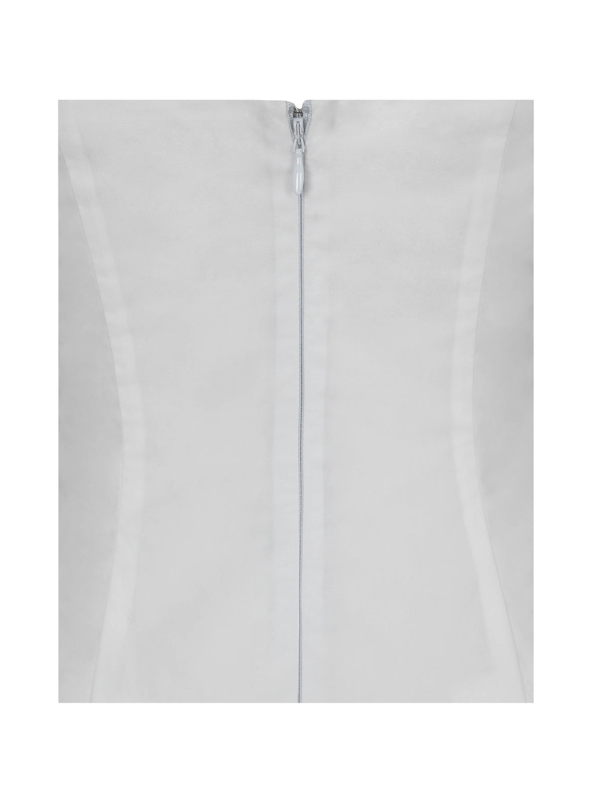 Jordyn White Cotton Poplin Keyhole Halter Mini Dress