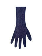 Ora Navy Mesh Opera Length Gloves