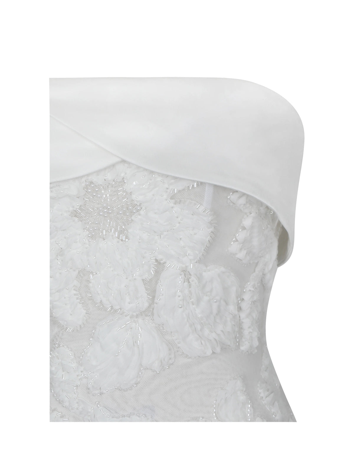 Raphaela White Floral Strapless Mermaid Wedding Dress