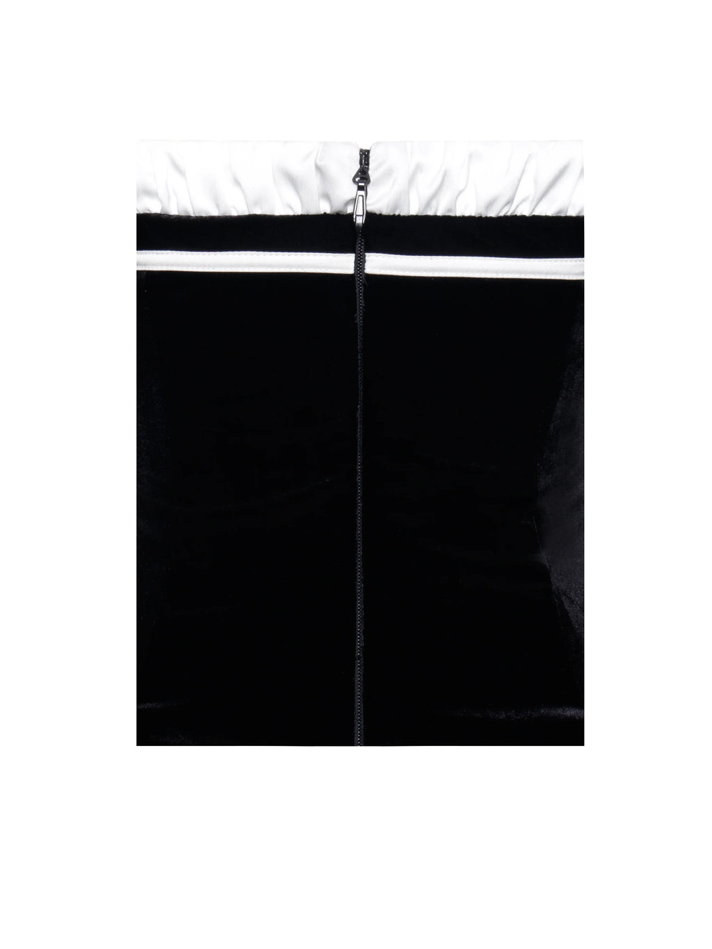 Olya Black and White Velvet A Line Corset Mini Dress