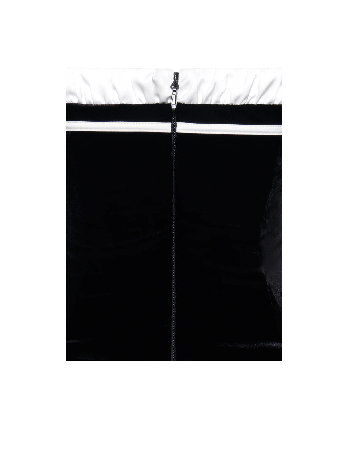 Olya Black and White Velvet A Line Corset Mini Dress