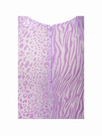 Olena Purple Burnout Velvet Animal Print Mesh Halter Neck Maxi Dress