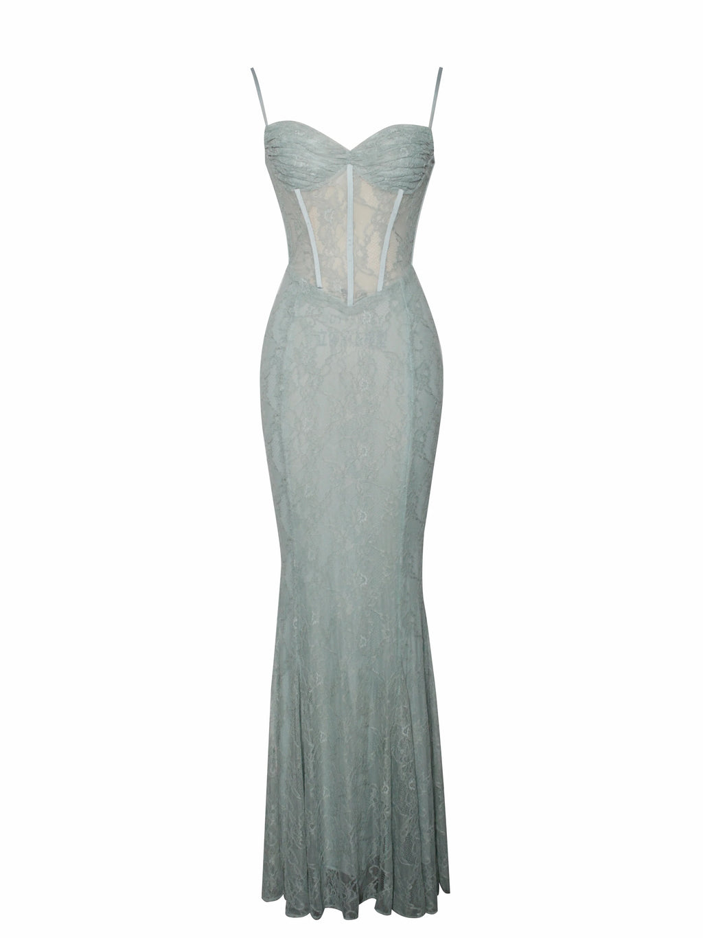 Janelle Green Sweetheart Mermaid Lace Maxi Dress Archive Sale