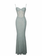 Janelle Green Sweetheart Mermaid Lace Maxi Dress Archive Sale