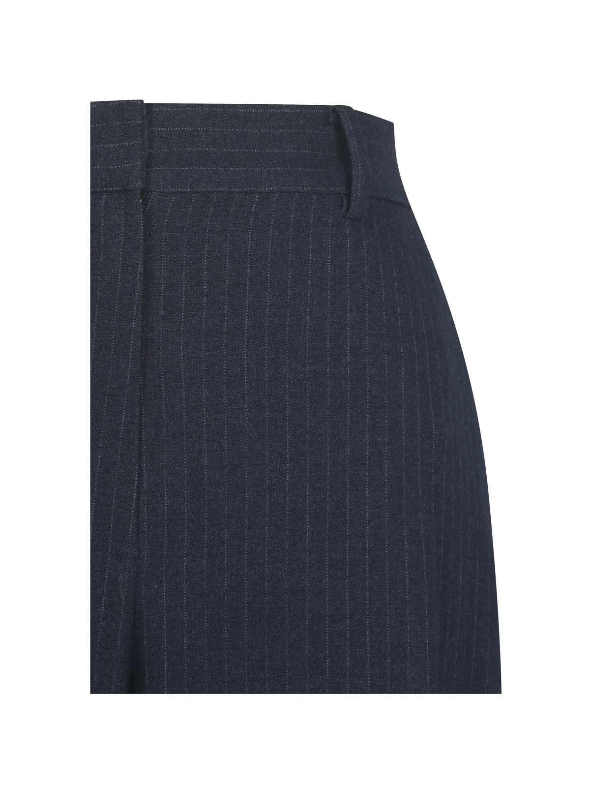 Quinnie Navy Striped High Waisted Straight Leg Pants