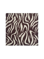 Jolynn Burgundy Beige Abstract Zebra Print Head Scarf