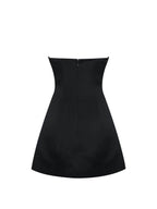 Florrie Black and White Polka Dot Sweetheart Mini Dress
