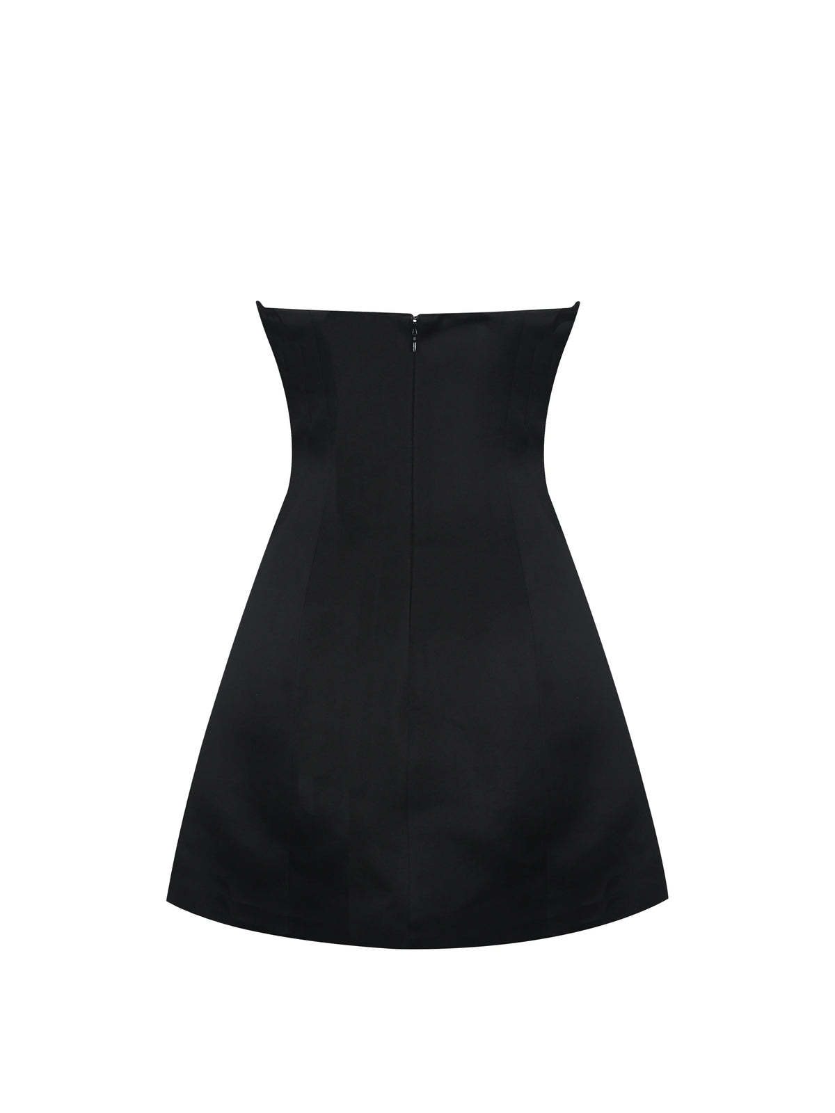 Florrie Black and White Polka Dot Sweetheart Mini Dress