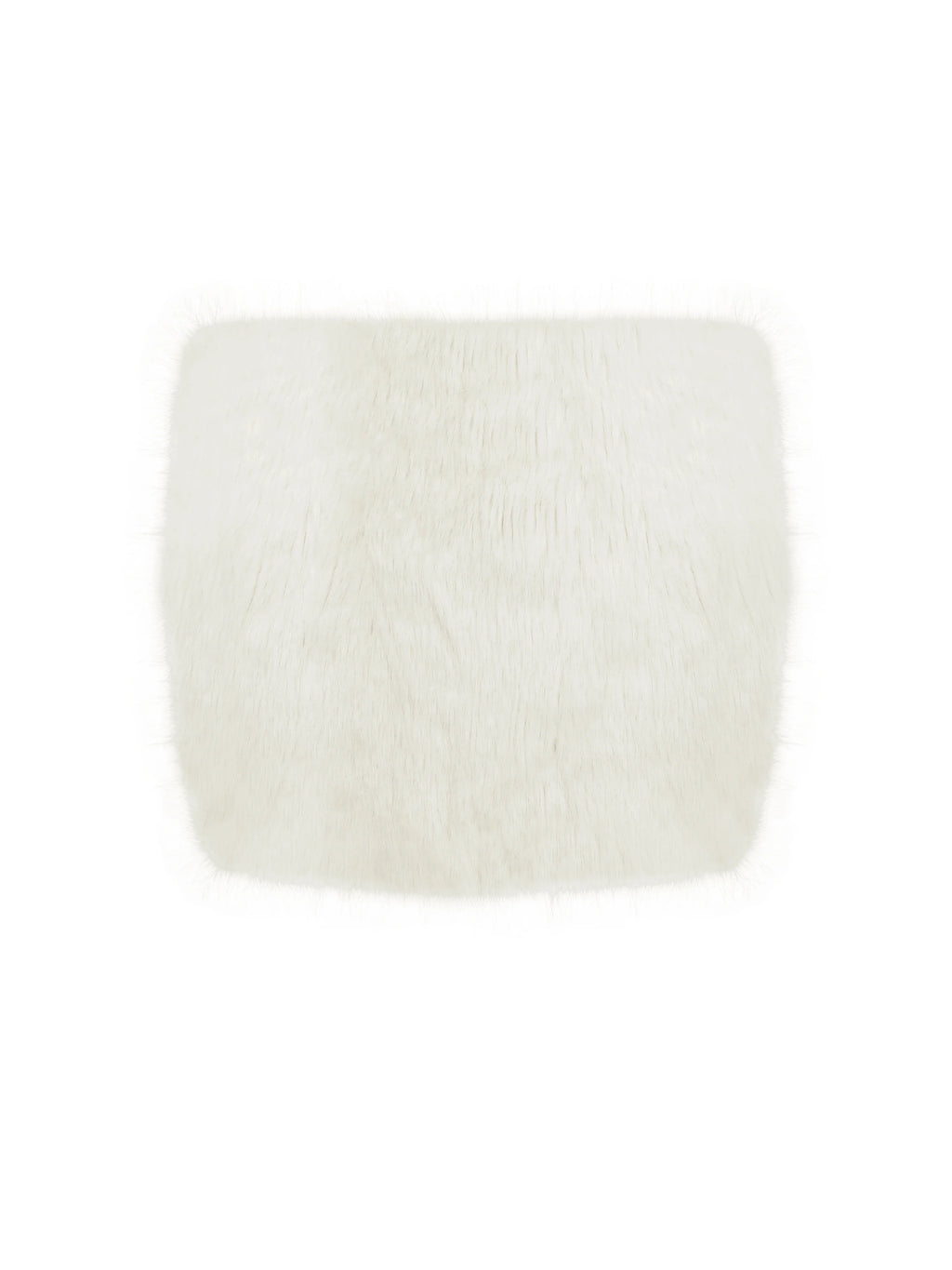 Narla Ivory Low Waisted Fur Mini Skirt