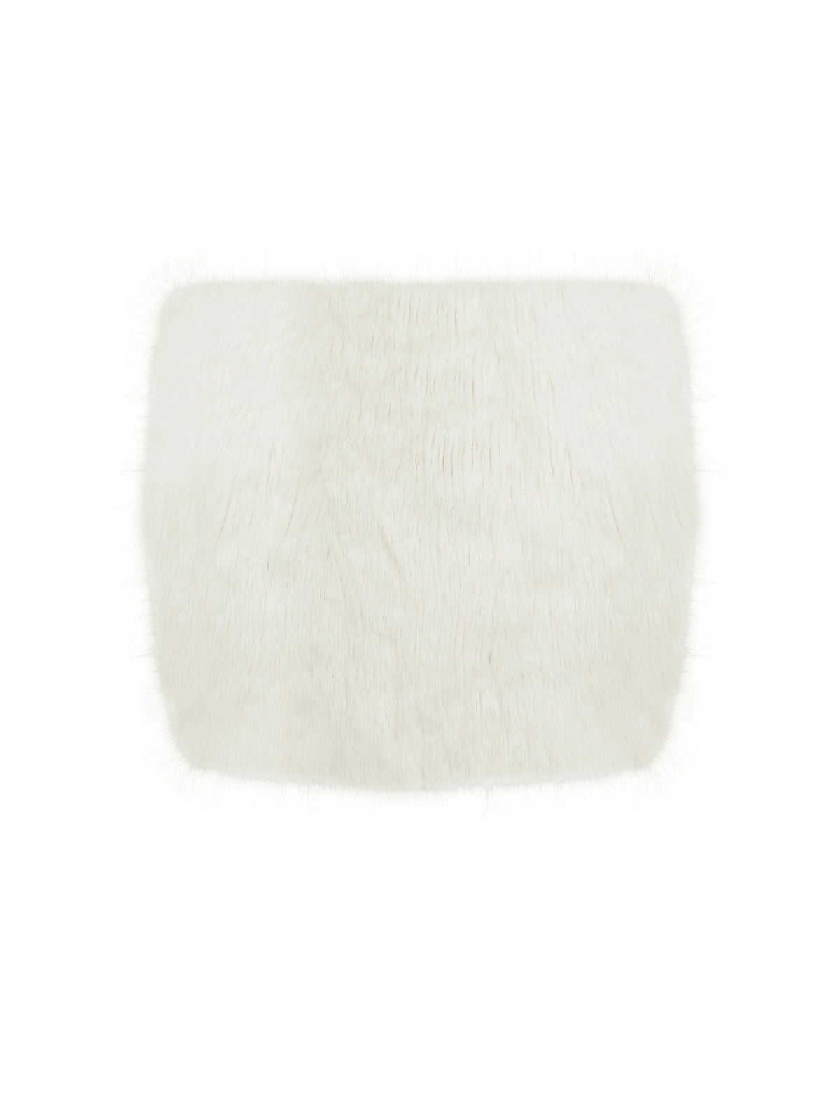 Narla Ivory Low Waisted Fur Mini Skirt
