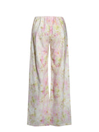 Laureen Pink Floral Print Linen Straight Pants