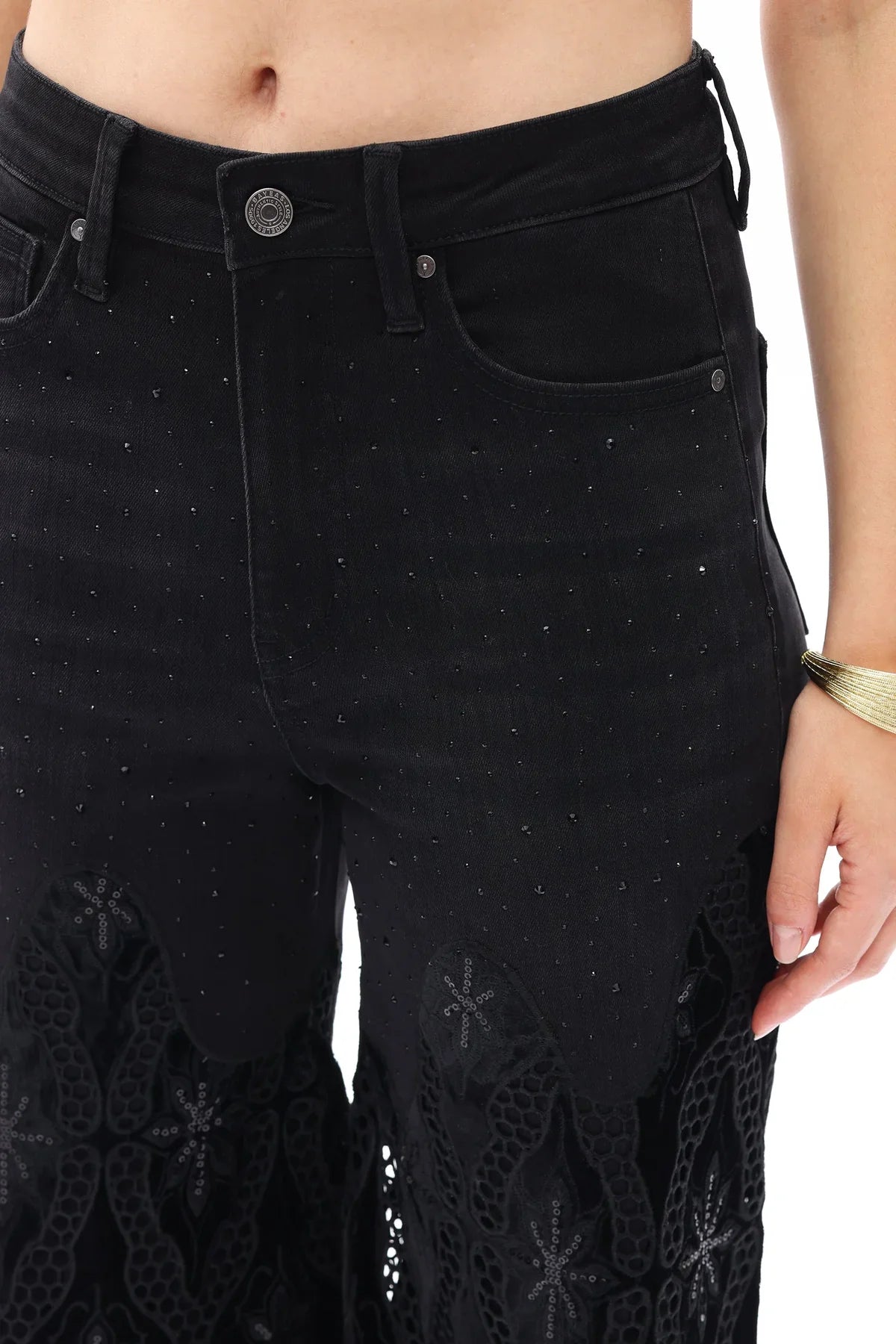 Milton High Rise Lace Jean
