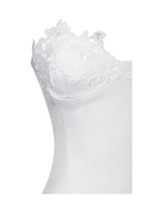 Naila Lace Trim Strapless Drop Waist Wedding Gown