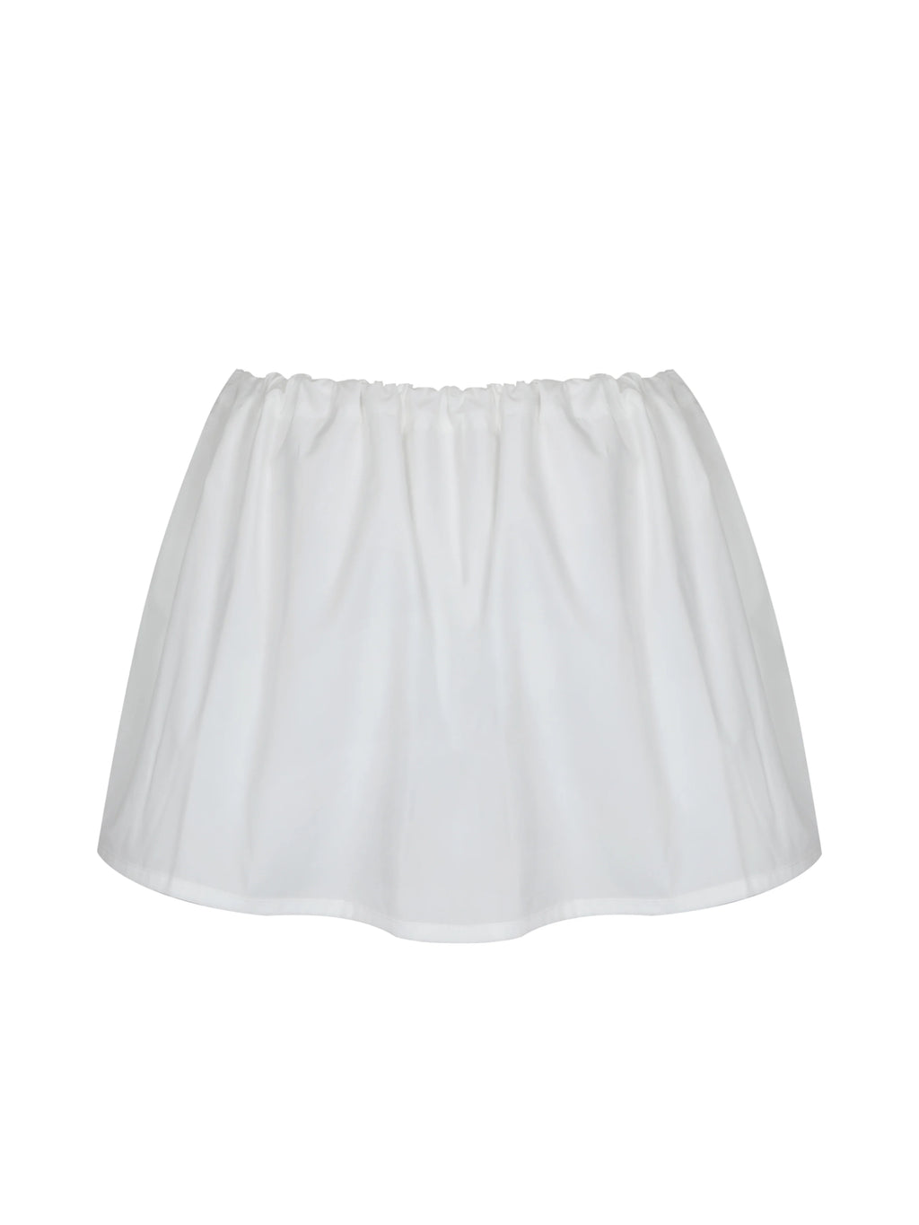 Wavie White Cotton Poplin Adjustable Tie Skort