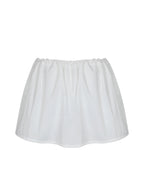 Wavie White Cotton Poplin Adjustable Tie Skort