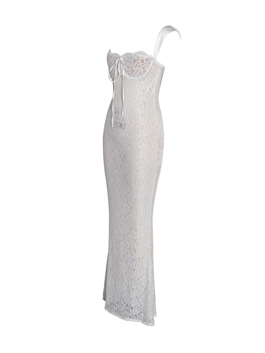 Veronica White Lace Maxi Dress