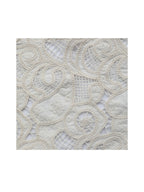 Janie Beige Cotton Lace Triangle Head Scarf