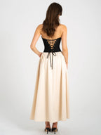 Sana Sweetheart Lace up Back Drop Waist Maxi Dress Archive Sale