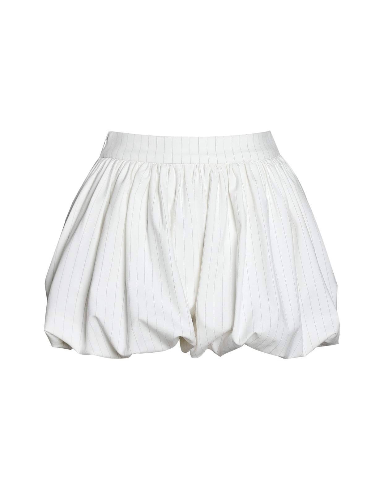 Sylvie White Pinstripe Bubble Shorts