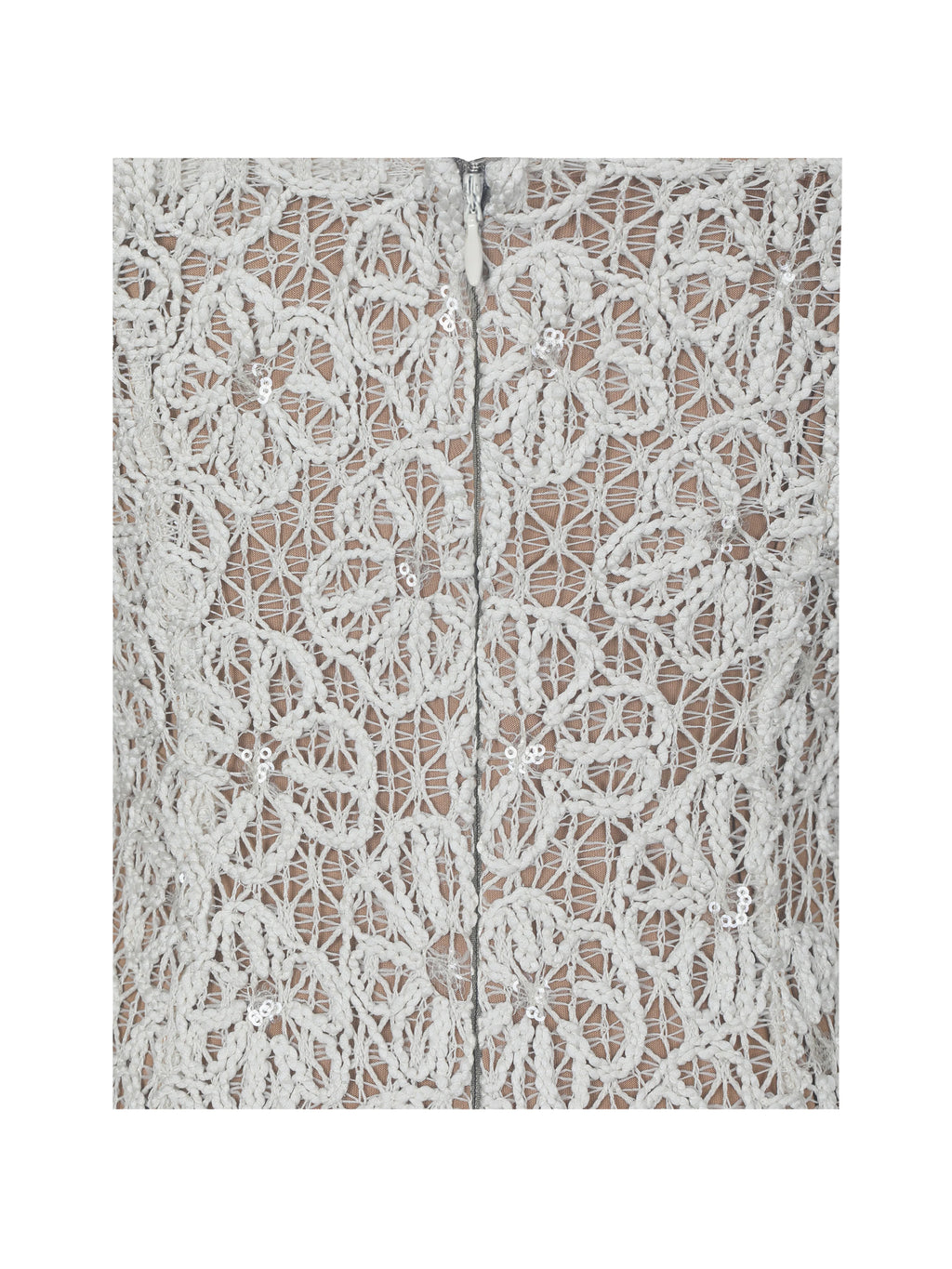 Taliyah Cream Braided Strap Chunky Lace Mini Dress