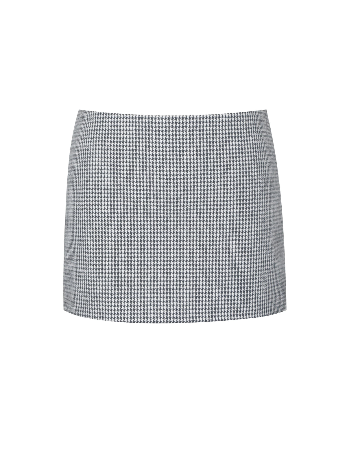 Victoria Black Micro Houndstooth Mini Skirt