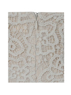 Faelyn Off White Double Fringe Crochet Halter Maxi Dress