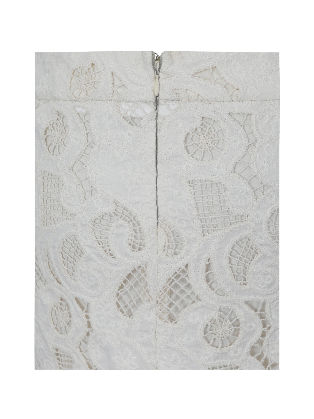 Wendy Beige Cotton Lace Low Rise Mini Skirt