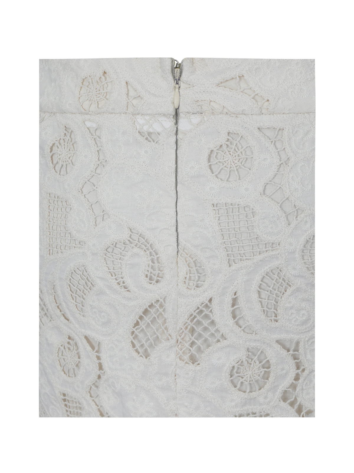 Wendy Beige Cotton Lace Low Rise Mini Skirt