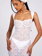 Veronica White Lace Maxi Dress