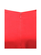 Kadesha Red Crystal High Slit Satin Corset Gown
