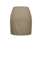 Braylee Vintage Bodycon Twill Wool Blend Mini Skirt Archive Sale