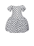 Umika Polka Dot Cotton Poplin Bubble Hem Mini Dress