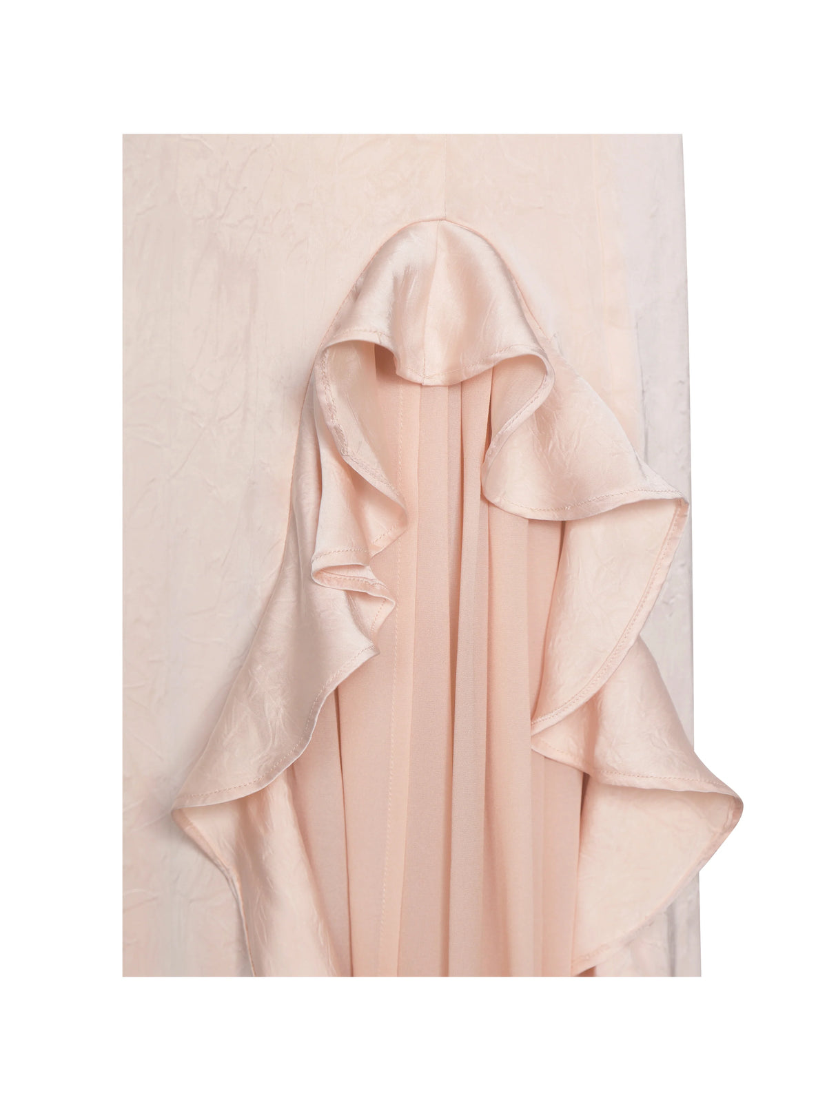 Talyssa Baby Pink Ruched Waist Double High Slit Maxi Gown Archive Sale