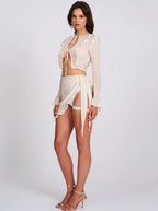 Beige Lace Luxe Leg Garter