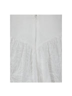 Quisha White Embroidered Cotton Gauze Gathered A Line Mini Skirt