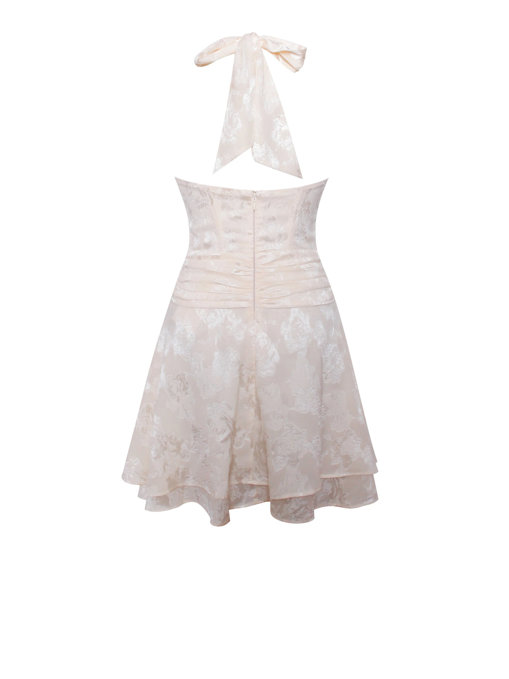 Quintana Jacquard Textured Slit Halter Mini Dress Archive Sale