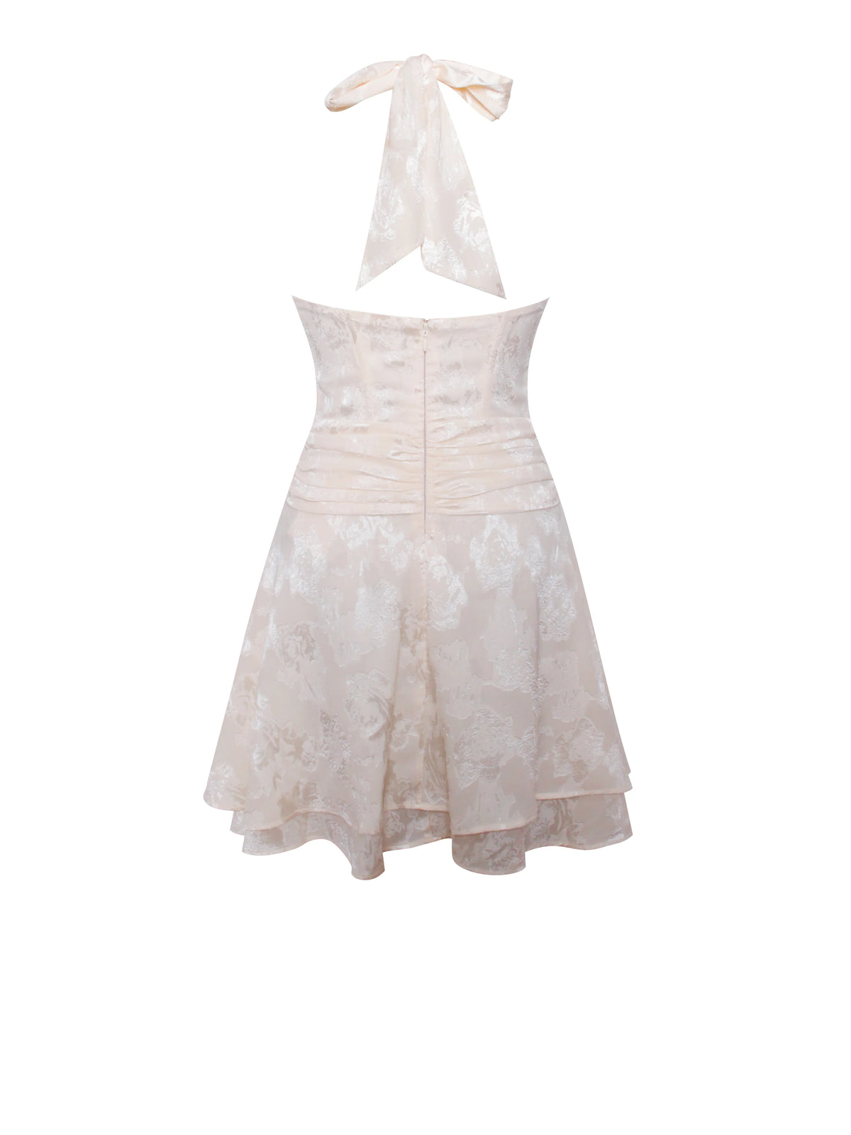 Quintana Jacquard Textured Slit Halter Mini Dress Archive Sale
