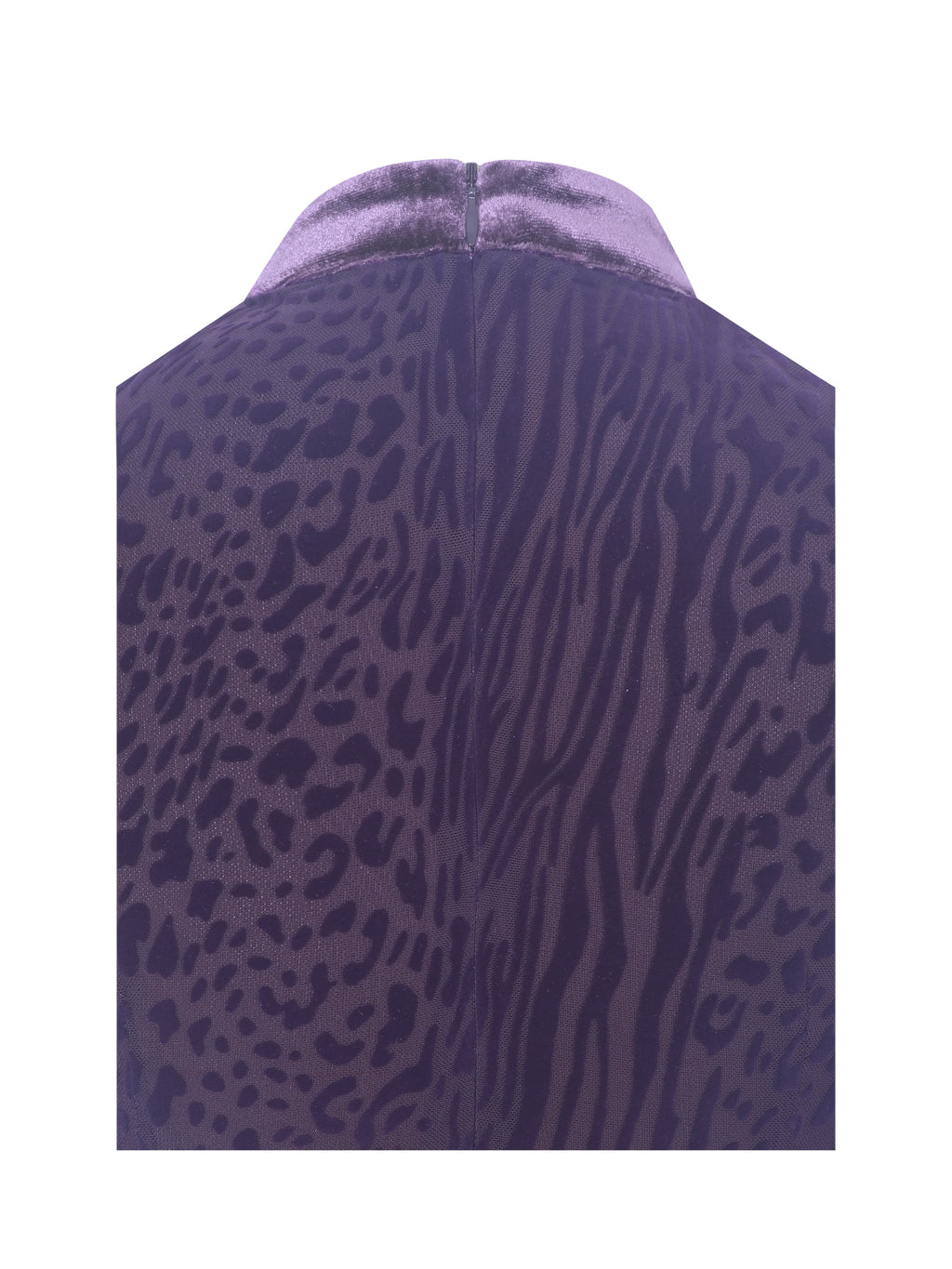Riona Violet Burnout Velvet Mesh Keyhole Maxi Dress