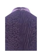 Riona Violet Burnout Velvet Mesh Keyhole Maxi Dress