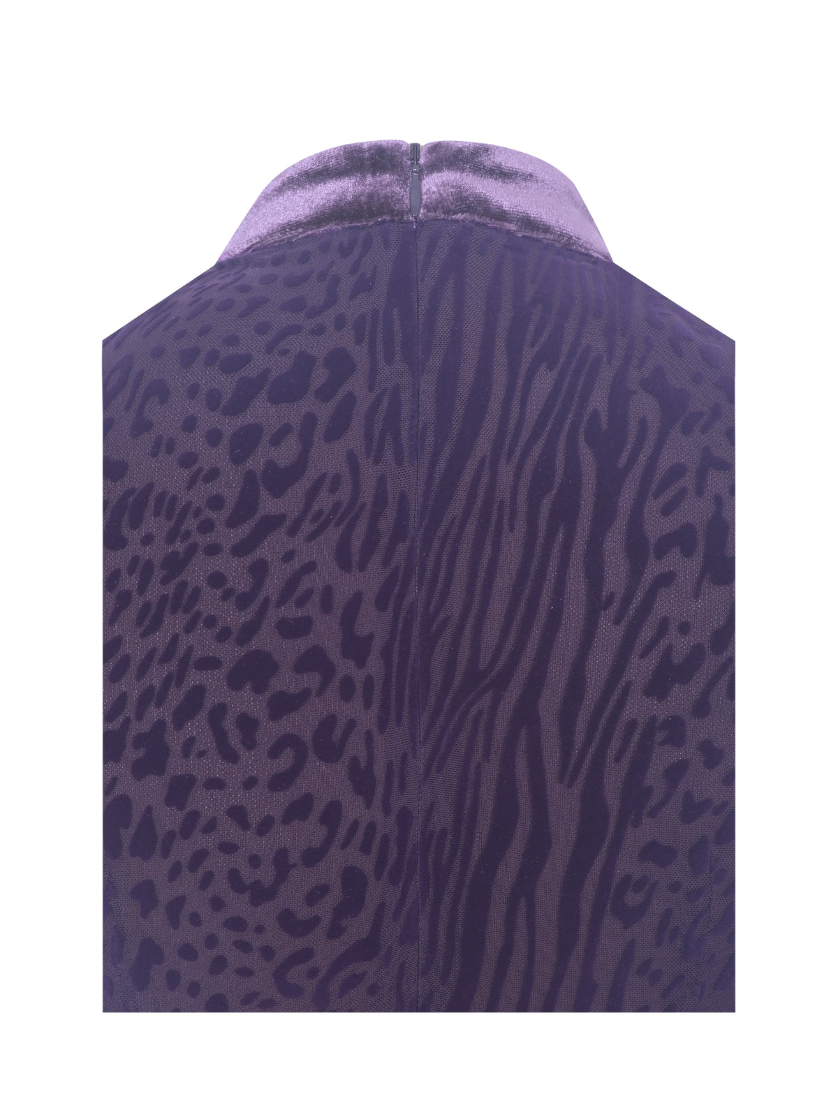 Riona Violet Burnout Velvet Mesh Keyhole Maxi Dress
