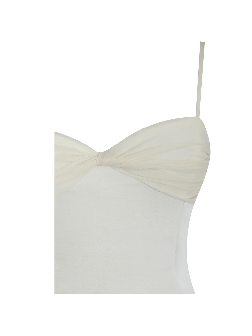 Yvonne Ivory Satin Asymmetrical Ruched Mini Dress