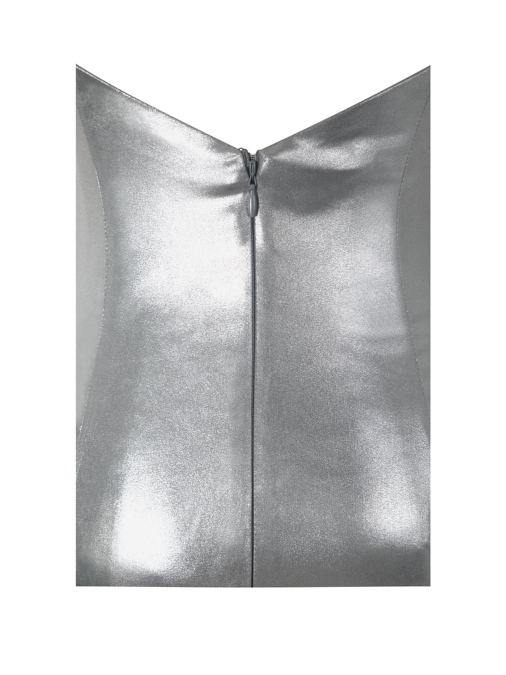 Valeska Silver Foil Plunging Sheath Maxi Dress