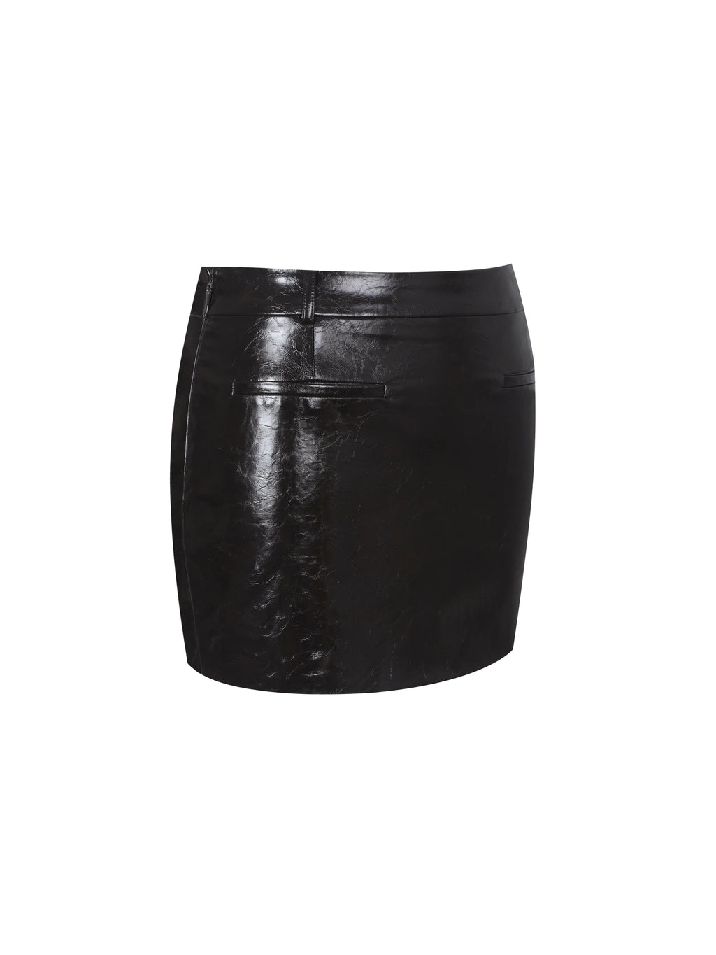 Vivian Mocha Faux Leather Low Rise Mini Skirt