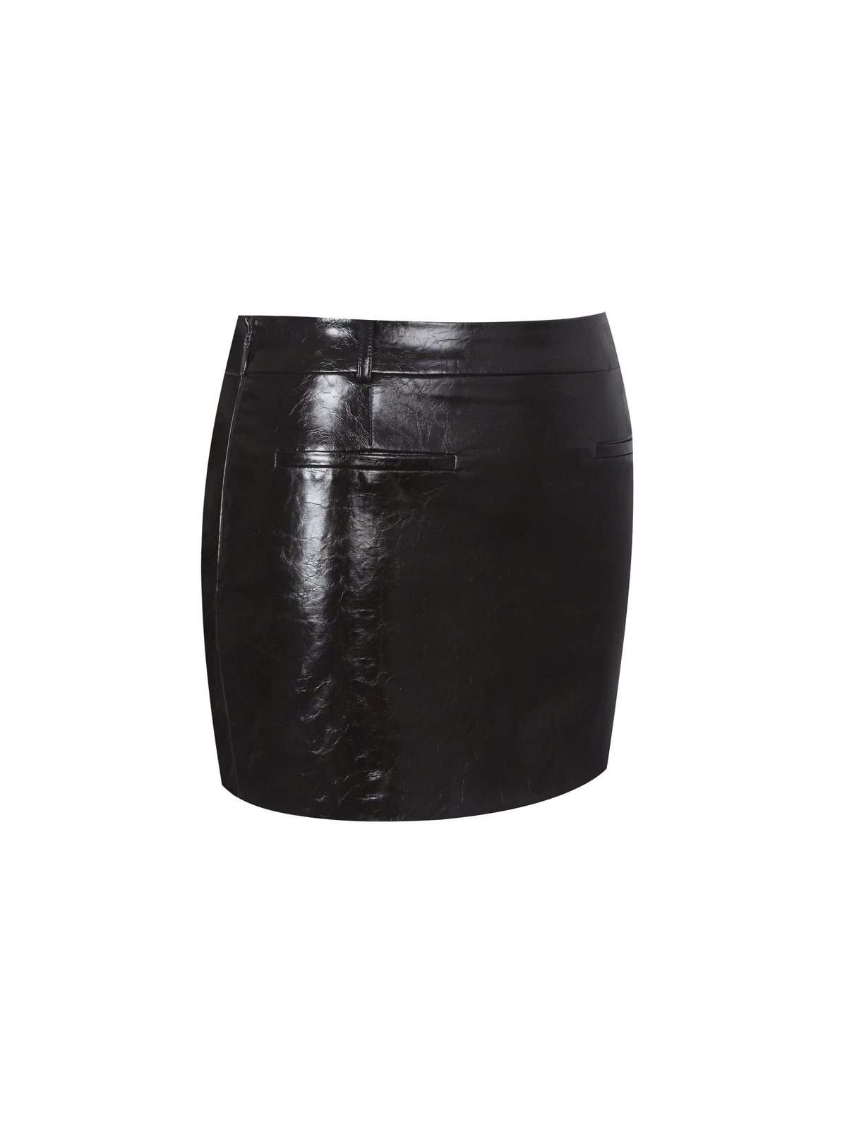 Vivian Mocha Faux Leather Low Rise Mini Skirt