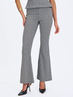Ulli Micro Houndstooth Flared Pants