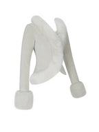 Adrian Cream Soft Leather Fur Trimmed Top